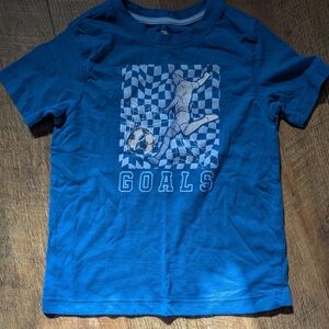 Kids Blue Soccer Graphic T-Shirt